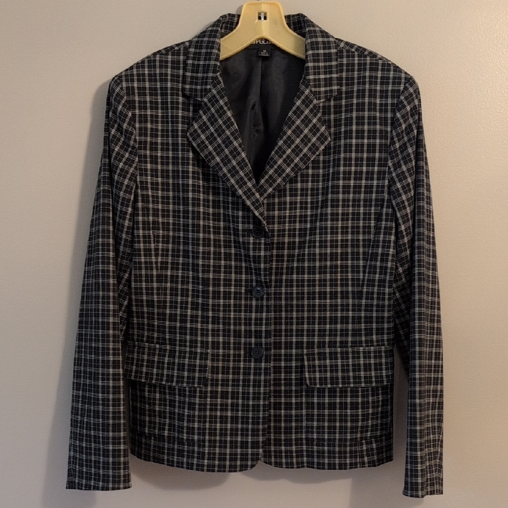 Women's Black Plaid Jacket